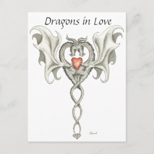 Dragons in Love - postcard