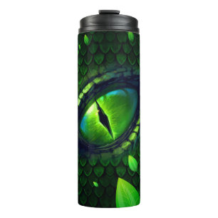 Dragon's Jungle Green Eye Thermal Tumbler