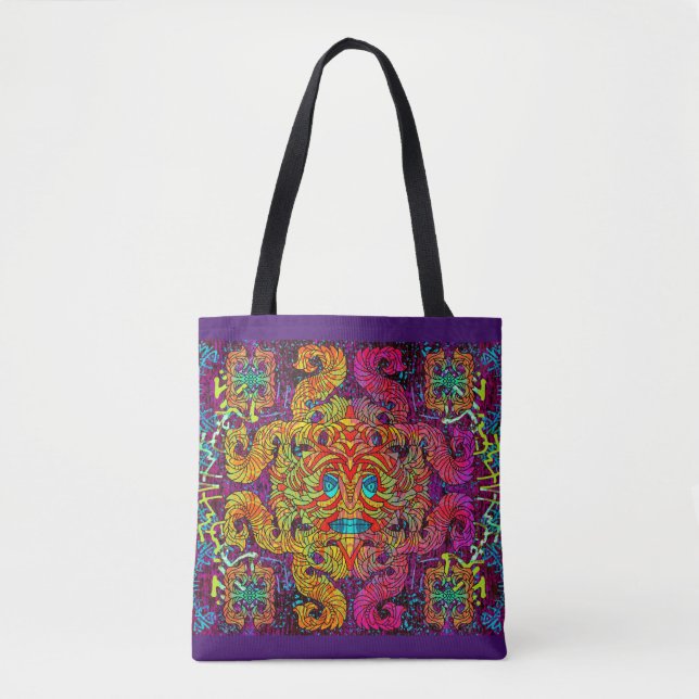 Dragons Know How to Make Gold into Straw Tote Bag (Front)