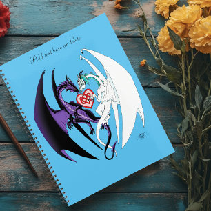 Dragons Love Heart Blue Planner