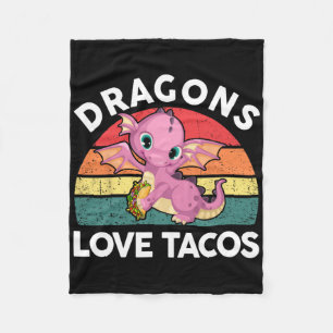 Dragons Love Taco Shirt Cinco Mayo Funny Mexican B Fleece Blanket