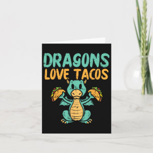 Dragons Love Tacos Cute Cinco De Mayo Mexican Food Card