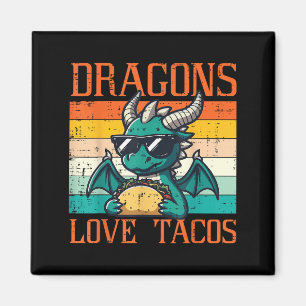 Dragons Love Tacos Funny Mexican Food Fiesta Men W Magnet