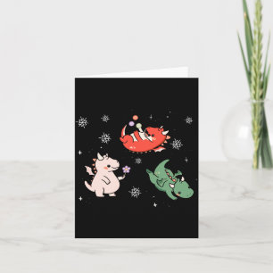 Dragons merry christmas dragon funny mythical card