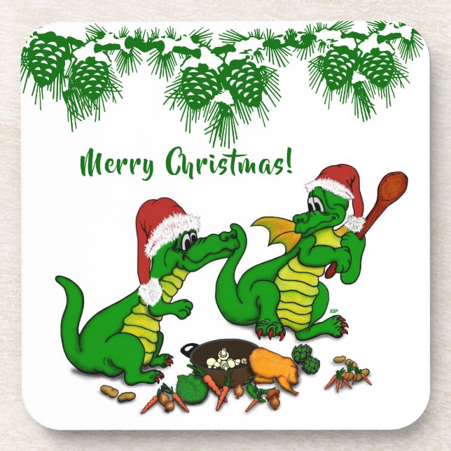 Dragons - Merry Christmas ! - today I will cook Coaster (Front)