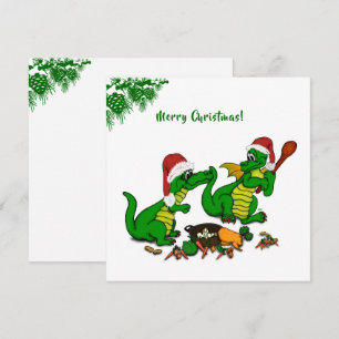 Dragons - Merry Christmas ! - today I will cook Holiday Card