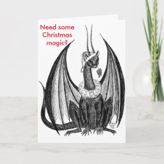Dragon's Mistletoe Holiday Card