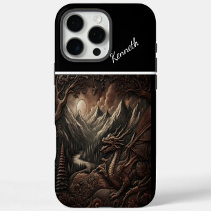 Dragon's Moonlight Vigil iPhone 16 Pro Max Case