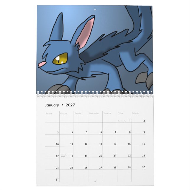 Dragons of Ganene K. Calendar 1 (Jan 2027)