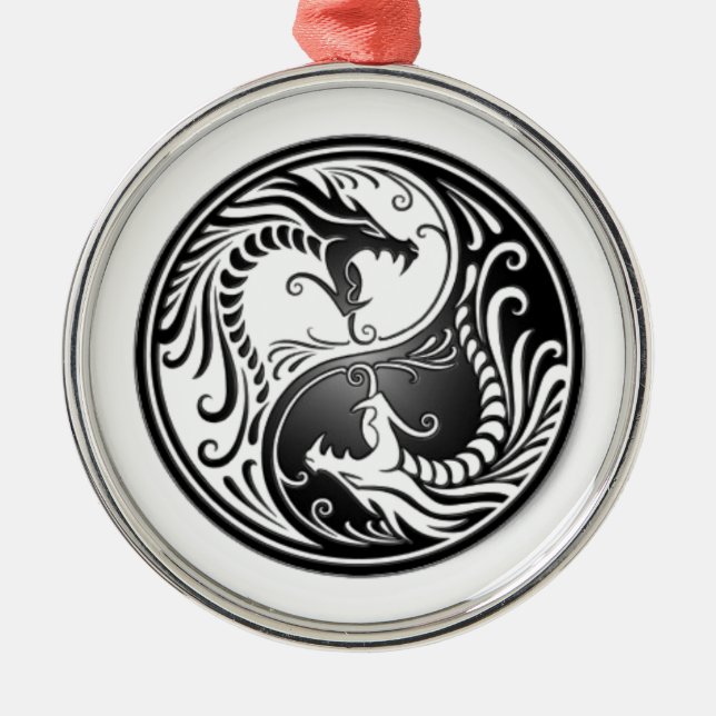 dragons of yin yang metal tree decoration (Front)