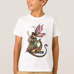 Dragon's Orbs Fairy and Dragon by Molly Harrison T-Shirt