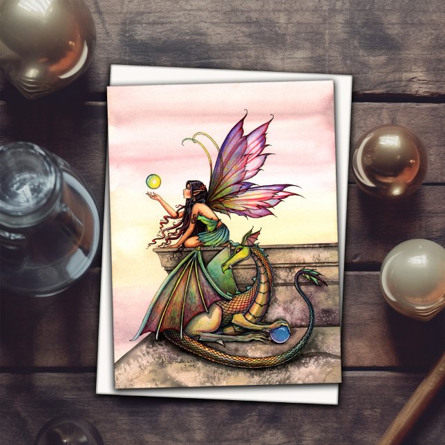 Dragon's Orbs Fairy Art by Molly Harrison Card (Creator Uploaded)