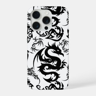 Dragons outline pattern 05.b.DOLP01 iPhone 15 Pro Case