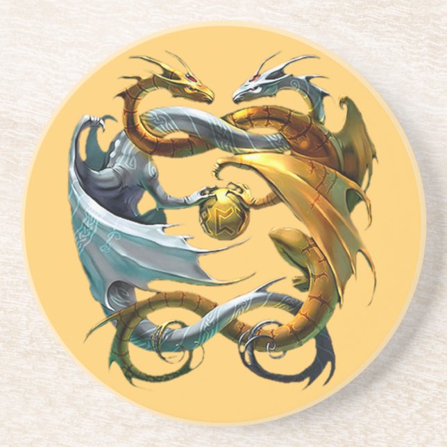 Dragons play ball. coaster (Front)