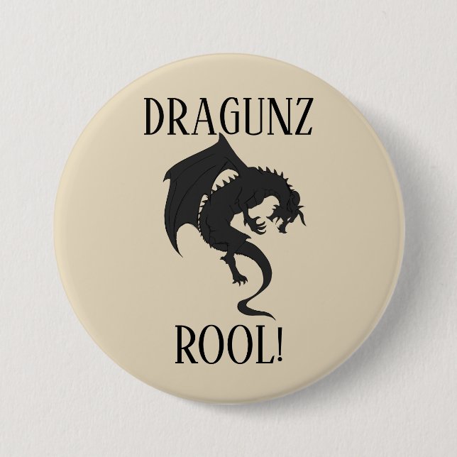 Dragons Rule! 7.5 Cm Round Badge (Front)