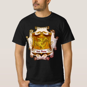 Dragons Shield  Family Crest Surname  t-shirt