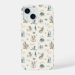 Dragons - Teal and Gold Dragon iPhone Case