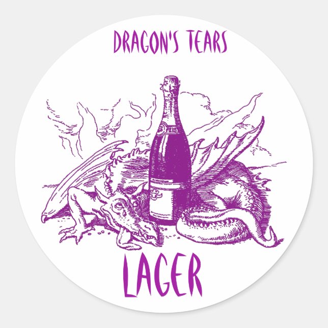 DRAGON'S TEARS ~ STICKER ~ GREAT HOME BREW LABELS! (Front)