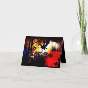 Dragons-Witches-Creeps and ghouls Halloween Card