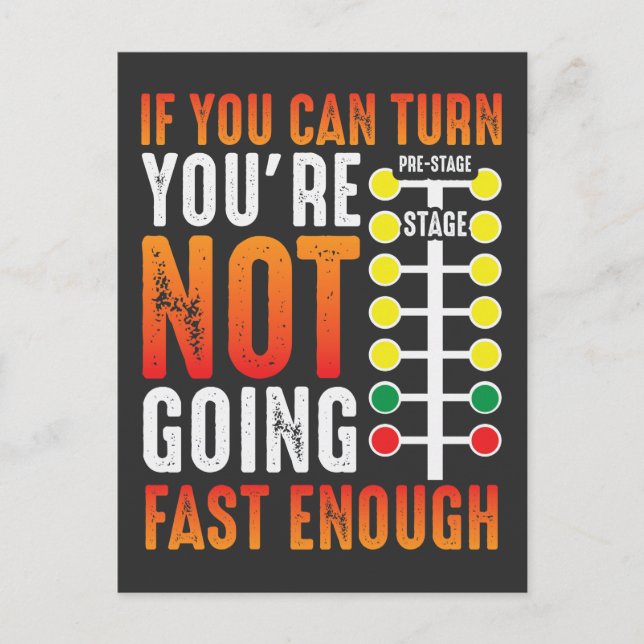 Dragster Saying Race car Driver Skill Drag Racing Postcard (Front)