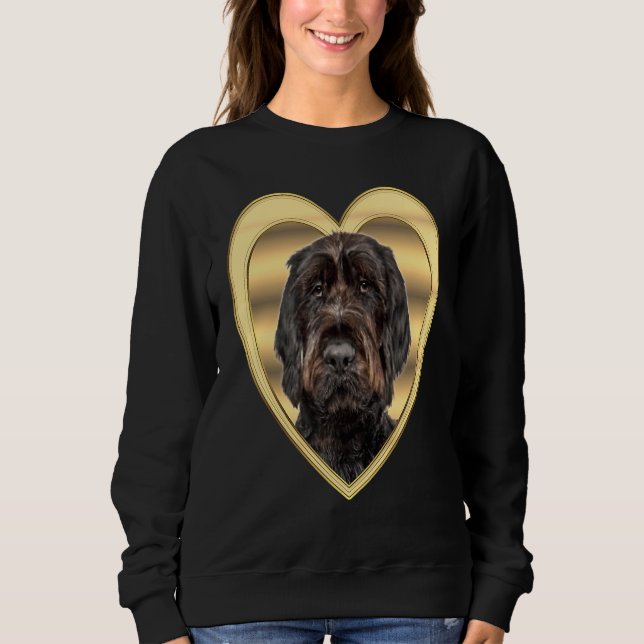 Drahthaar  Dog Heart   German Wirehaired Pointer   Sweatshirt (Front)