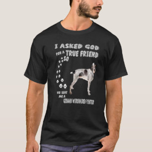 Drahthaar Dog Mum Dad Print Cute German Wirehaired T-Shirt