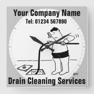 Drain Cleaning Services Business Clock
