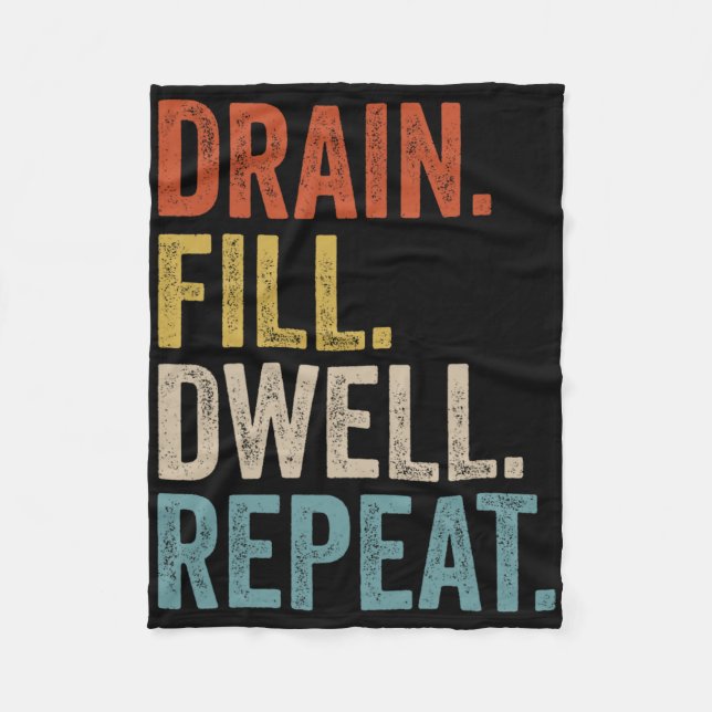 Drain Fill Dwell Repeat Peritoneal Dialysis Kidney Fleece Blanket (Front)
