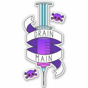 Drain Main Gamer Purple Cartoon Syringe
