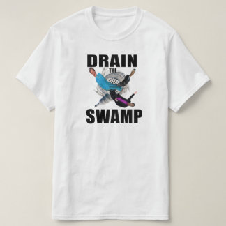 Drain the Swamp Blue Black and White T-Shirt