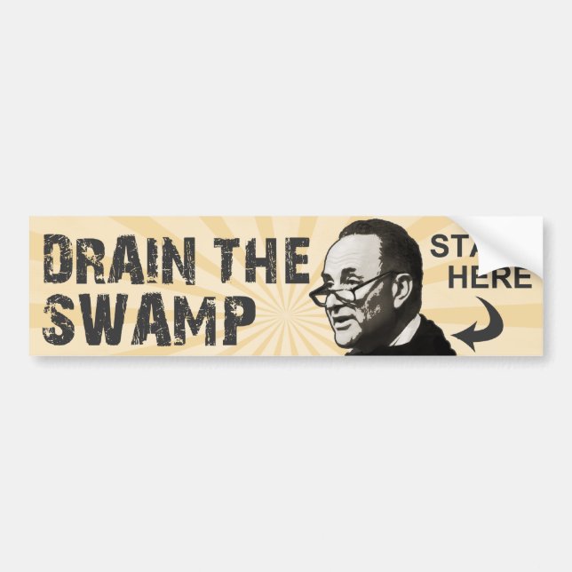 Drain The Swamp Bumper Sticker (Front)