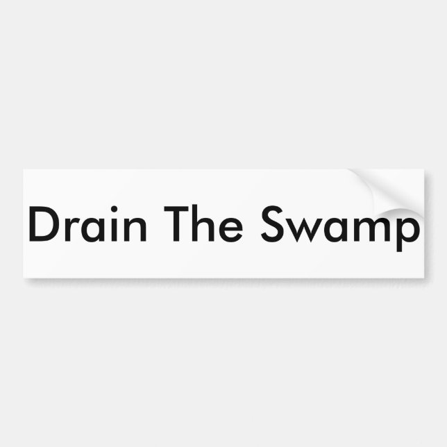 "Drain The Swamp" bumper sticker (Front)