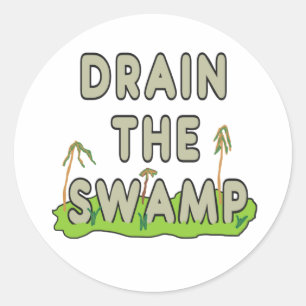 Drain The Swamp Classic Round Sticker