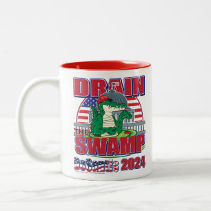 Drain-The-Swamp-DeSantis-2024 Two-Tone Coffee Mug