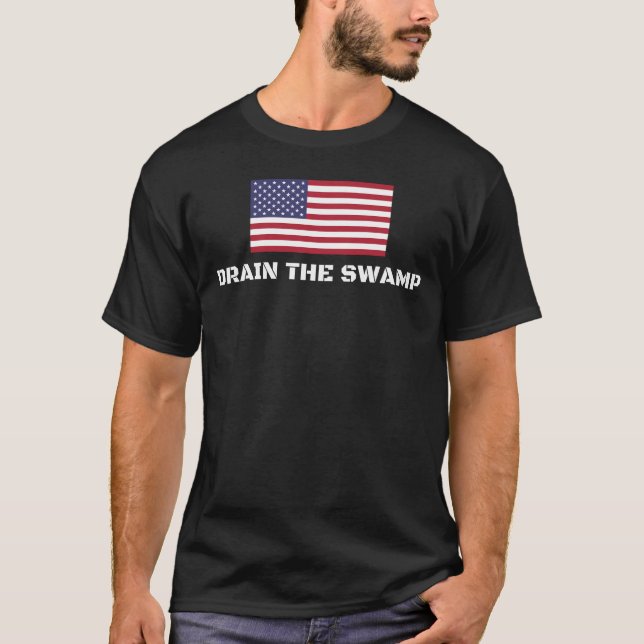 Drain The Swamp Donald Trump President 2016 T-Shirt (Front)