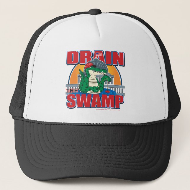Drain-The-Swamp Trucker Hat (Front)