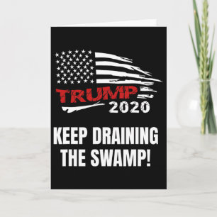 Drain The Swamp Trump Keep America Great Card