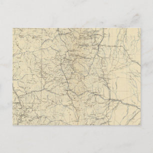 Drainage Map of Colorado Postcard