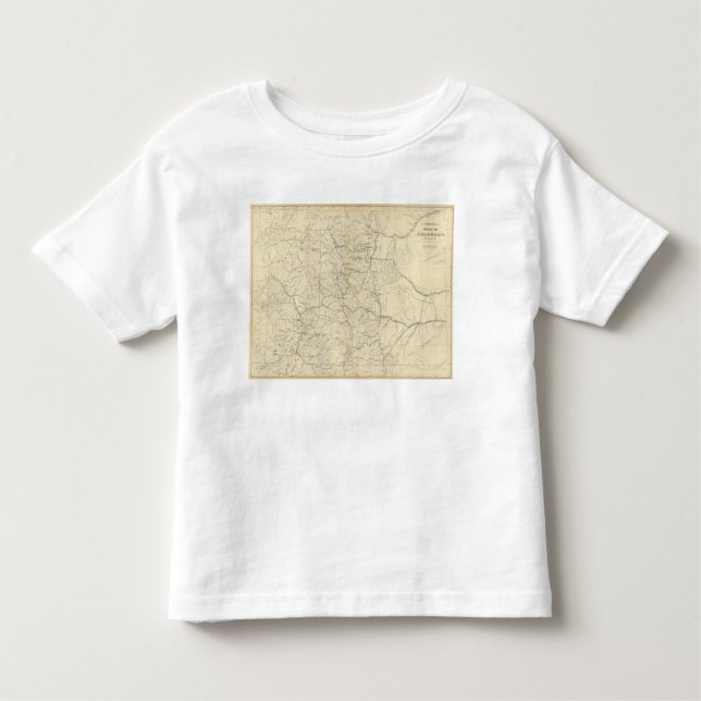 Drainage Map of Colorado Toddler T-Shirt (Front)
