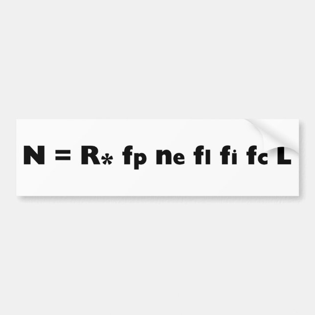 Drake_Equation Bumper Sticker (Front)