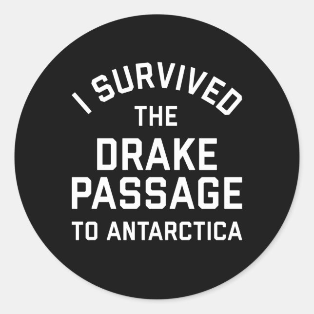 Drake Passage Antarctica Classic Round Sticker (Front)