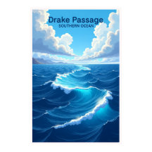 Drake Passage Southern Ocean Travel Poster