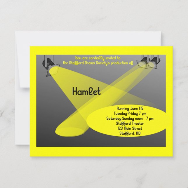 Drama and Theatre Invitation (Front)