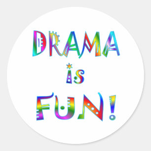 Drama Classic Round Sticker