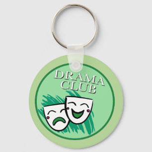 Drama Club Badge in Green Key Ring