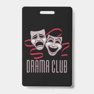 Drama Club Comedy And Tragedy Masks ID Badge