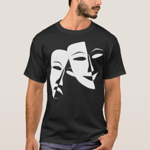 Drama Comedy Opera Cinema Theatre Mask Happy Sad F T-Shirt