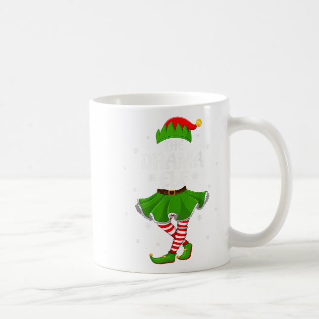Drama Elf Christmas Family Girls Women Elf Squad X Coffee Mug (Right)