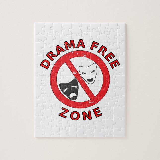 Drama Free Zone Jigsaw Puzzle (Vertical)