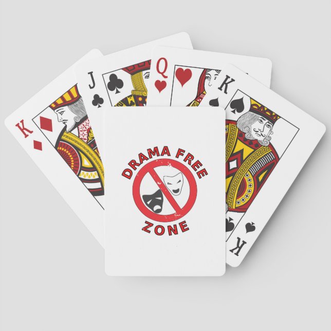 Drama Free Zone Playing Cards (Back)